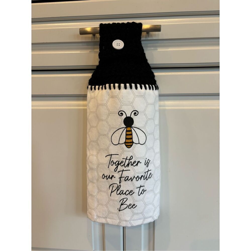 Crochet Top Kitchen Towel-Together is our favorite place to be